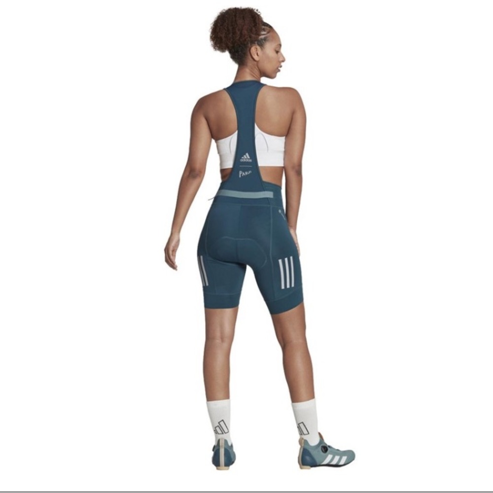 Adidas Women's Teal Parley  Cycling Shorts bib NWT